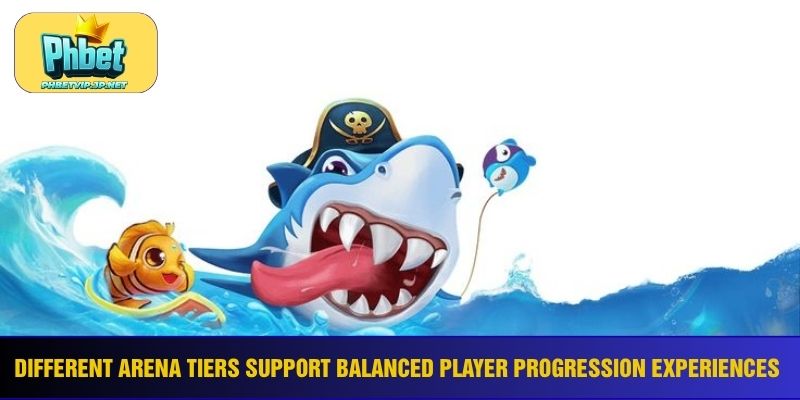 Different arena tiers support balanced player progression experiences