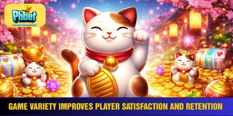 Game variety improves player satisfaction and retention 