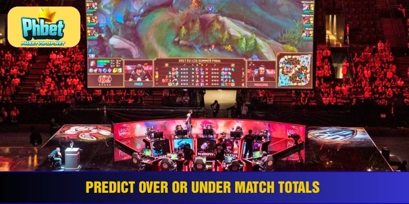 Predict over or under match totals