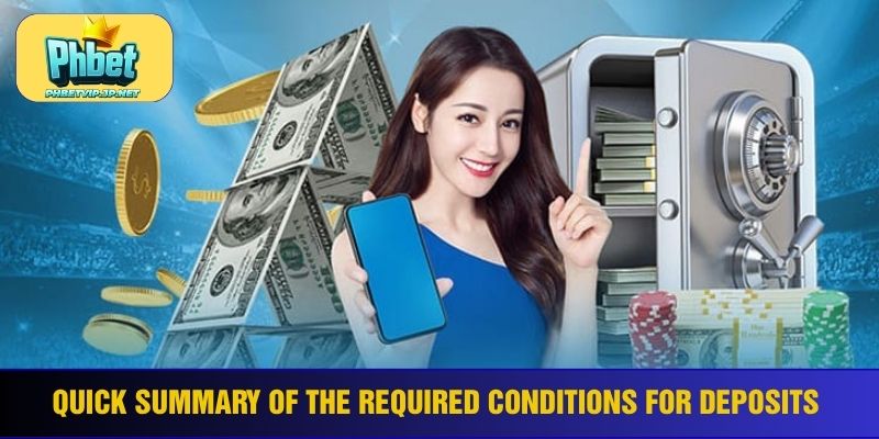 Quick summary of the required conditions for deposits